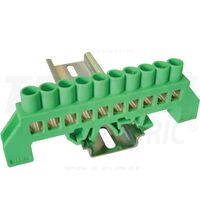 Bara terminala, izolata/impamantare, 10 suruburi, 4-25mmp, Tracon, NPE-G8-10