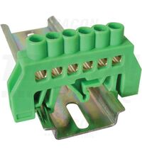 Bara terminala, izolata/impamantare, 6 suruburi, 4-25mmp, Tracon, NPE-G8-6