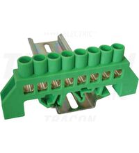 Bara terminala, izolata/impamantare, 8 suruburi, 4-25mmp, Tracon, NPE-G8-8