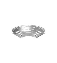 Cot 90 grade pentru jgheab metalic din tabla perforata, Baks, 400x60mm