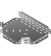 Derivatie ''T'' pentru jgheab metalic din tabla perforata, Baks, 150x30x1mm