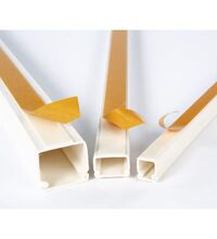 Canal cablu PVC CanaLux, cu adeziv, 12x12mm, mahon