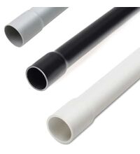 Tub rigid PVC Dietzel Univolt, mufat, 63mm, negru