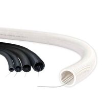 Tub flexibil PVC Kopos, cu fir de tragere, 40mm, gri inchis