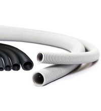 Tub flexibil PVC Kopos, fara fir de tragere, 50mm, gri inchis
