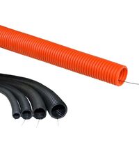 Tub flexibil PE Kopos, cu fir de tragere, 32mm, negru