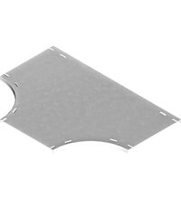 Capac derivatie ''T'' pentru jgheab metalic din tabla, Metallodomi, 400x15x0.75mm