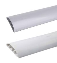 Canal cablu PVC de pardoseala Kopos, cu adeziv, 74x20mm, alb