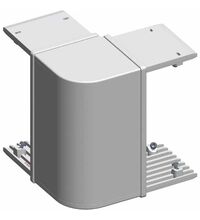 Cot 90 grade pentru canal cablu PVC TEM, 130x65mm, argintiu