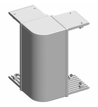 Cot 90 grade pentru canal cablu PVC TEM, 165x65mm, argintiu