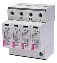 Descarcator la supratensiune ETI, 4+0, debrosabil fara semnalizare, 4P, tip B+C, 275VAC, TN-S+IT, 002440325