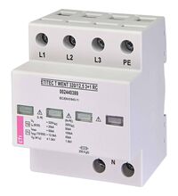Descarcator la supratensiune ETI, 4+0, compact cu semnalizare, 4P, tip B+C, 440VAC, TN-S+IT, 002440379