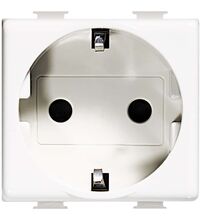 Priza modulara 2P+E CanaLux, alb, 2M, CX-100052-06