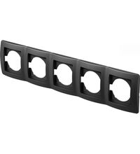 Rama decorativa aparataj unitar TEM, orizontala, 5 posturi, negru lucios, Ekonomik, OE50NB