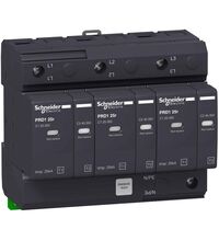 Descarcator la supratensiune Schneider, 3+0, debrosabil cu semnalizare, tip B+C, 275VAC, 16331