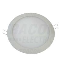 Spot LED, tip panel, incastrat, rotund, alb, 18W, 2700K, IP40, Tracon