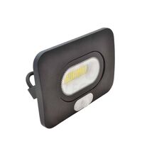 Proiector LED cu senzor de miscare, 110 grade, negru, 10W, 4000K, IP65, RSMDL, Tracon