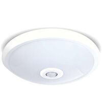 Plafoniera LED cu senzor de miscare, aplicata, rotunda, alb, 12W, 6400K, IP20, Comtec