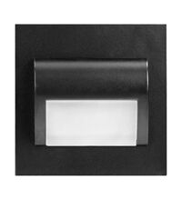 Spot LED, incastrat trepte/perete, patrat, negru, 1.5W, 6000K, IP20, Draco Led New, Orno