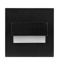 Spot LED, incastrat trepte/perete, patrat, negru, 1.5W, 6000K, IP20, Traco Led New, Orno