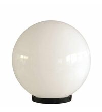 Glob cu soclu, E27, alb laptos, 200mm, IP65, Lumen