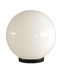 Glob cu soclu, E27, alb laptos, 250mm, IP65, Lumen