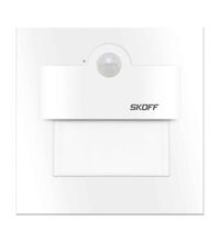 Spot LED cu senzor de miscare, patrat, alb, 1W, 10VDC, incastrat trepte/perete, 6000K, IP20, MJ, Skoff