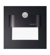 Spot LED cu senzor de miscare, patrat, negru, 1W, 10VDC, incastrat trepte/perete, 4000K, IP20, MJ, Skoff