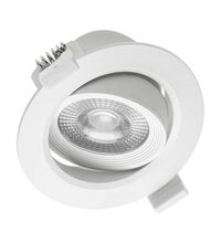 Spot LED, mobil, incastrat, rotund, alb, 5W, 3000K, IP20, GTV