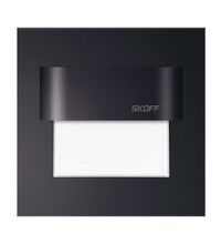 Spot LED, patrat, negru, 1.8W, 230VAC, incastrat trepte/perete, 3000K, IP20, MA, Skoff