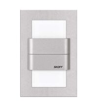 Spot LED, dreptunghiular, argintiu, 1.6W, 10VDC, incastrat trepte/perete, 4000K, IP66, MH, Skoff