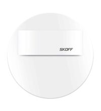 Spot LED, rotund, alb, 0.8W, 10VDC, incastrat trepte/perete, albastra, IP20, MI, Skoff
