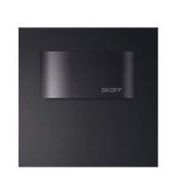 Spot LED, patrat, negru, 0.4W, 10VDC, incastrat trepte/perete, 3000K, IP20, MI, Skoff