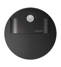 Spot LED cu senzor de miscare, rotund, negru, 1.0W, 10VDC, incastrat trepte/perete, albastra, IP20, MK, Skoff
