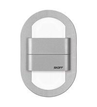 Spot LED, elipsa, argintiu, 1.6W, 10VDC, incastrat trepte/perete, albastra, IP20, ML, Skoff