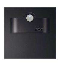 Spot LED cu senzor de miscare, patrat, negru, 2.4W, 230VAC, incastrat trepte/perete, albastra, IP20, MN, Skoff