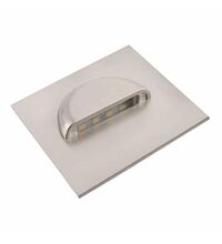 Spot LED, incastrat  pentru trepte/perete, patrat, argintiu, 0.8W, 4000K, IP20, Escada, GTV