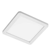 Spot LED, fix, incastrat, patrat, argintiu, 3W, 4000K, IP20, GTV