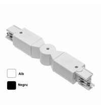 Element de conectare intermediar pentru sina, articulat, alb, 228x35mm, GTV