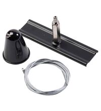 Element de suspendare pentru sina, aplicat, negru, 53x31mm, IP20, GTV