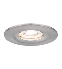 Spot LED Coin, incastrat, fix, rotund, crom satinat, 4W, 2700K, IP44, Nova mini LED, Paulmann, 943.00