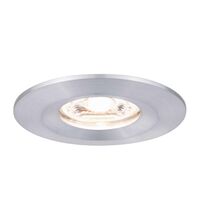 Spot LED Coin, incastrat, fix, rotund, argintiu, 4W, 2700K, IP44, Nova mini LED, Paulmann, 943.04