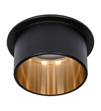 Spot LED aparent, fix, rotund, negru mat/auriu, 6W, 2700K, IP44, Gil, Paulmann, 933.78