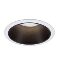 Spot LED, dimabil, incastrat, fix, rotund, alb/negru mat, 6.5W, 2700K, IP44, Cole, Paulmann
