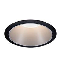 Spot LED, dimabil, incastrat, fix, rotund, negru/argintiu, 6.5W, 2700K, IP44, Cole, Paulmann