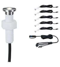 Set 5 spoturi LED, pentru pardoseli/gradina, argintiu, 5x0.22W, IP65, Paulmann, 936.94