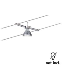 Corp de iluminat pe cabluri GU5.3, tip spot, montaj pe cabluri, crom, IP20, Paulmann, 941.47