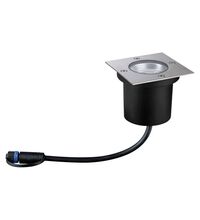 Spot LED, pentru pardoseli/gradina, patrat, argintiu, 1x3.6W, incastrat, 3000K, IP65, Paulmann