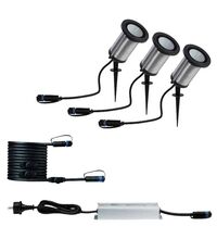 Set 3 spoturi LED, pentru gradina, gri antracit, 3x5.1W, IP44, Paulmann, 942.86