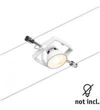 Corp de iluminat pe cabluri GU5.3, tip spot, montaj pe cabluri, 10W, alb mat/crom, IP20, Paulmann, 944.33